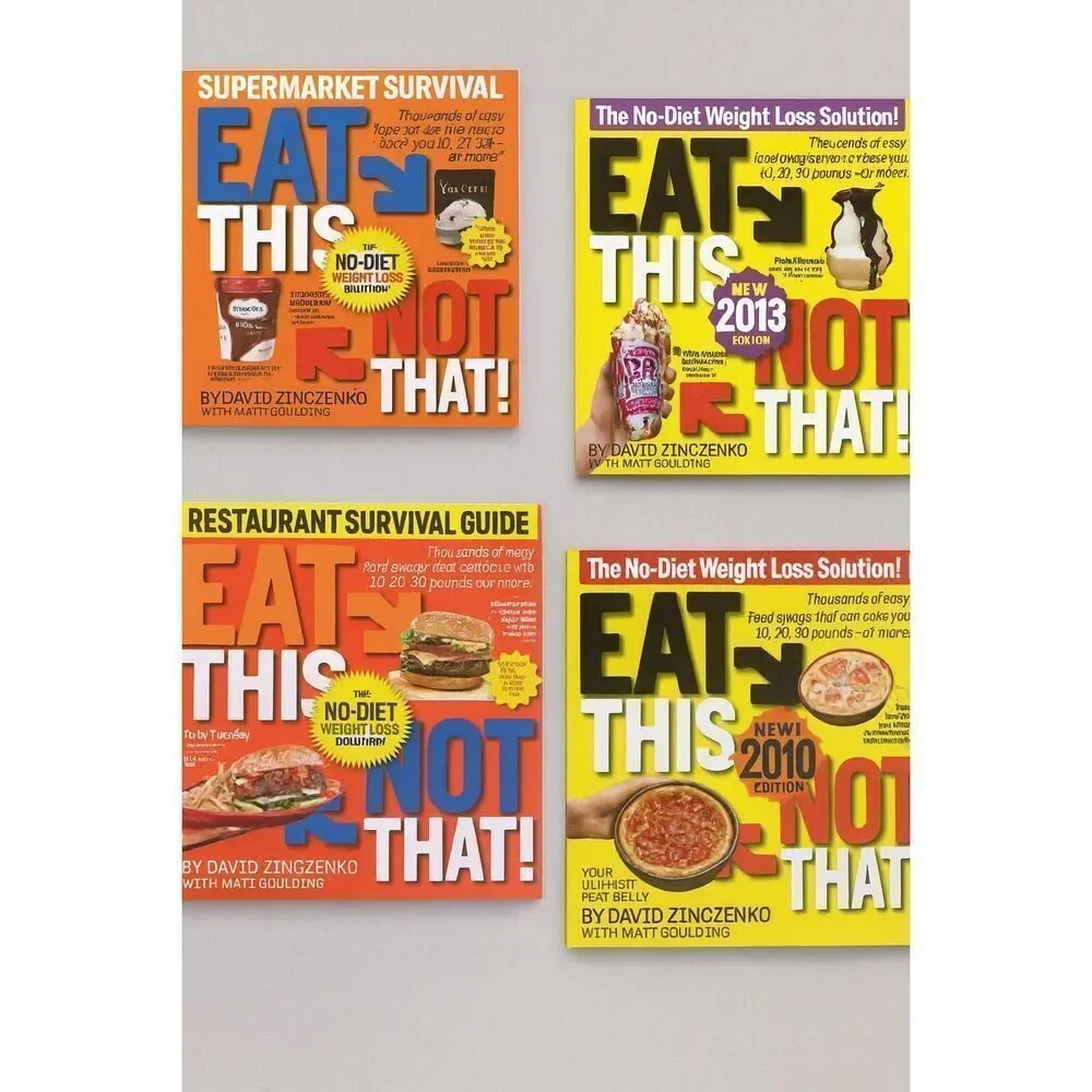 Eat This Not That Book Lot of 4 by David Zinczenko Weight Loss Diet Survival Gui